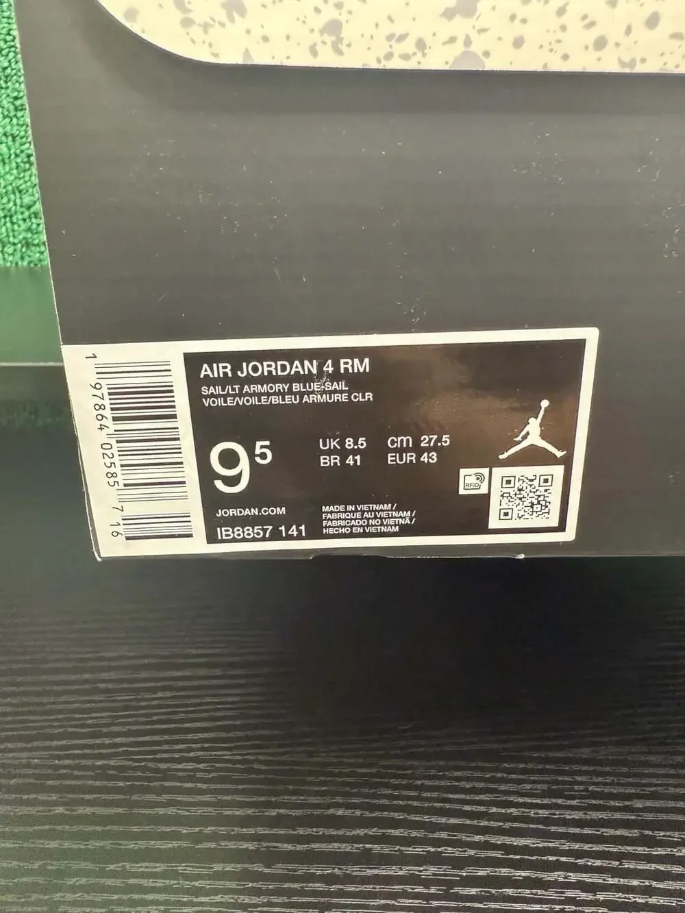 Nike Air Jordan 4 RM Sail/Lt Armory Blue Men’s Size 9.5 Brand New